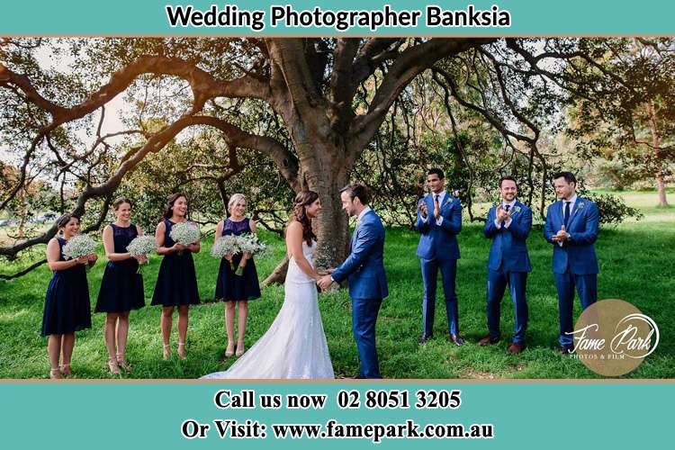 Photo of the Groom and the Bride with the entourage Banksia NSW 2216