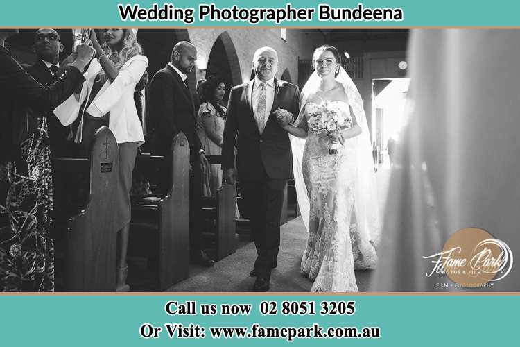 Photo of the Bride with her father walking the aisle Bundeena NSW 2230