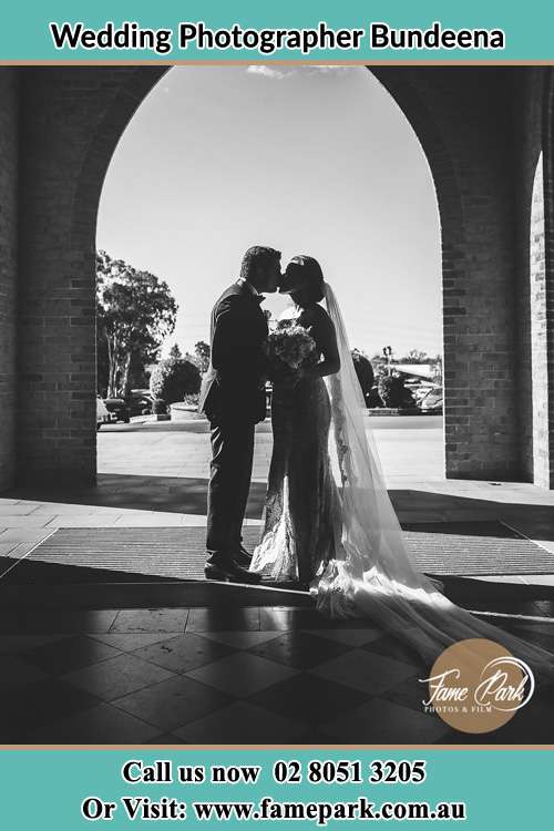 Photo of the Groom and the Bride kissing Bundeena NSW 2230