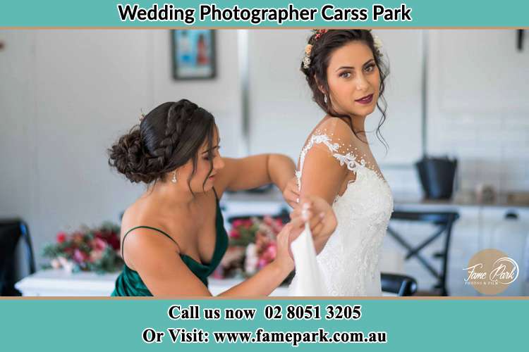 Photo of the Bride and the bridesmaid preparing Carss Park NSW 2221