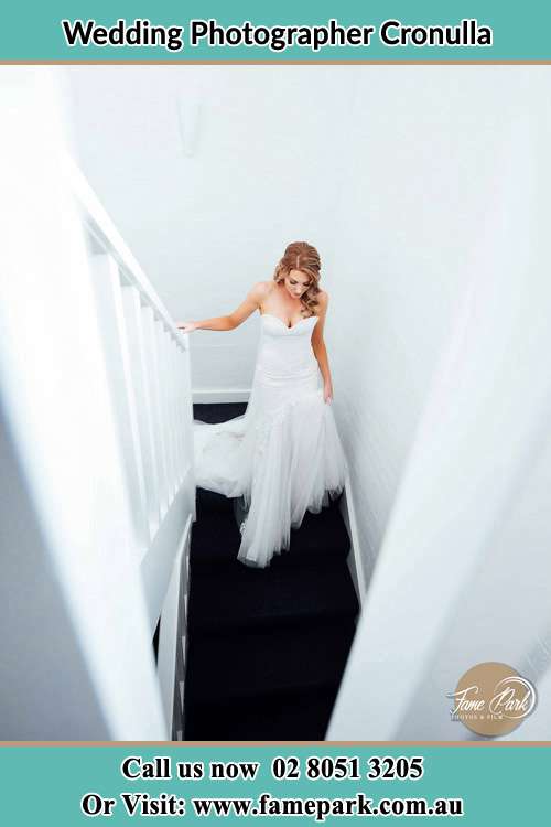 Photo of the Bride going down the stair Cronulla NSW 2230