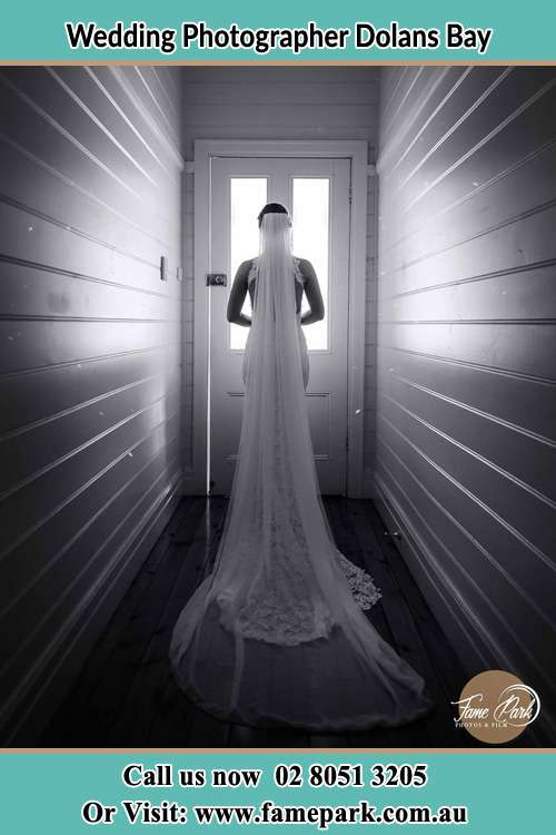 Photo of the Bride going out the door Dolans Bay NSW 2229