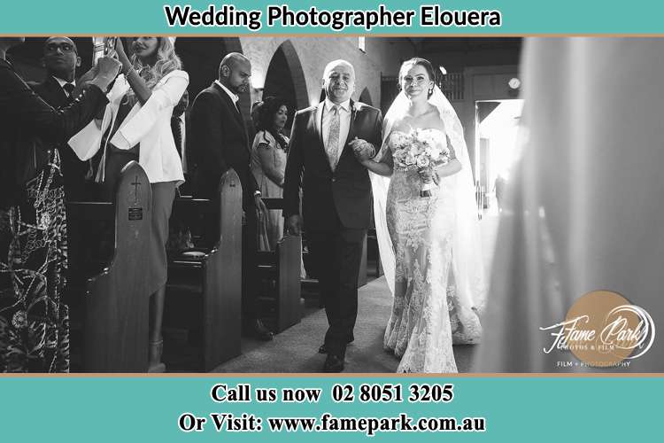 Photo of the Bride with her father walking the aisle Elouera NSW 2230