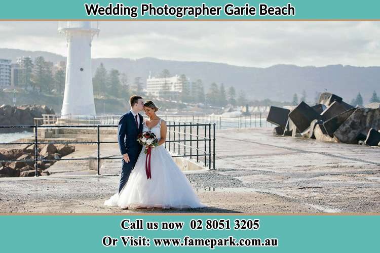 Photo of the Bride and Groom at the Watch Tower Garie Beach NSW 2233