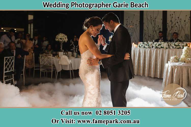 Photo of the Bride and the Groom dancing Garie Beach NSW 2233