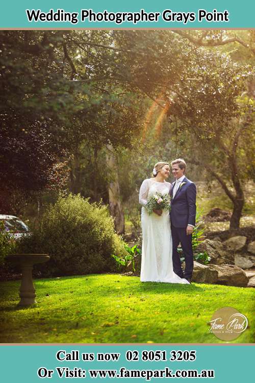 Photo of the Bride and the Groom at the yard Grays Point NSW 2232