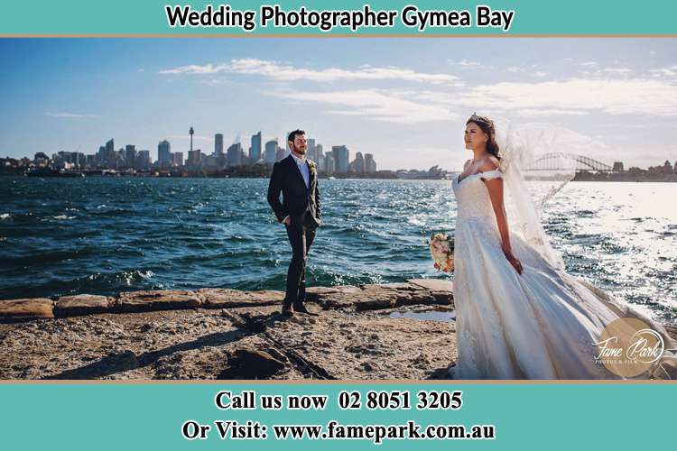 Photo of the Groom and the Bride at the sea front Gymea Bay NSW 2227