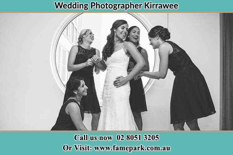 Photo of the Bride and the bridesmaids near the window Kirrawee NSW 2232