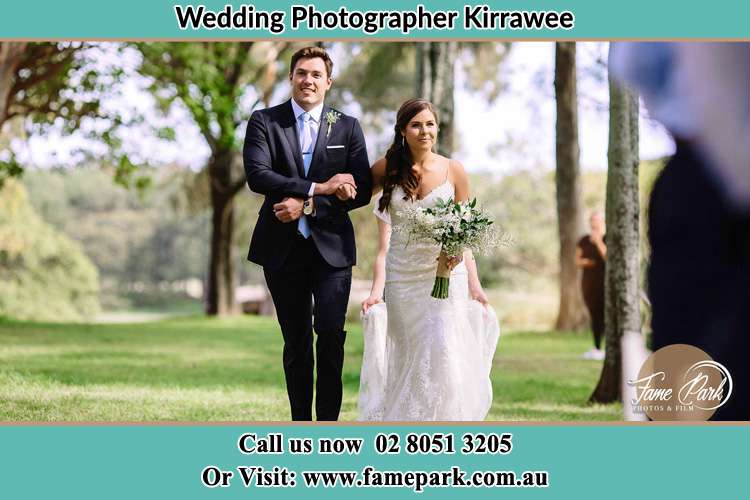 Photo of the Groom and the Bride walking Kirrawee NSW 2232