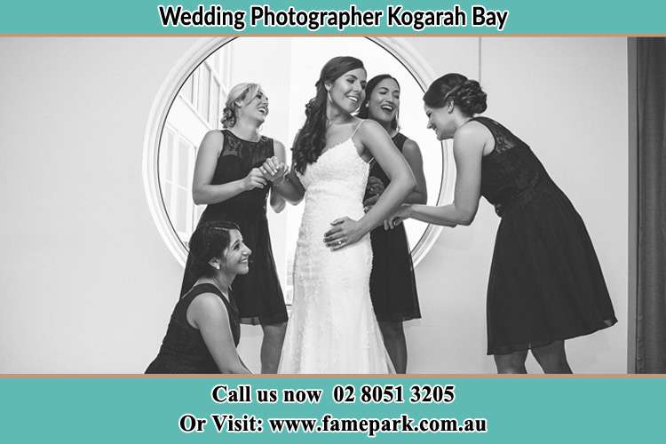 Photo of the Bride and the bridesmaids near the window Kogarah Bay NSW 2217