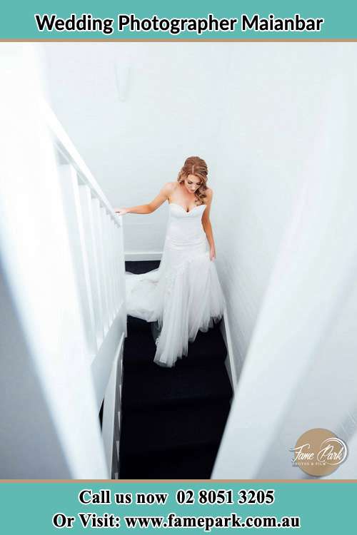 Photo of the Bride going down the stair Maianbar NSW 2230