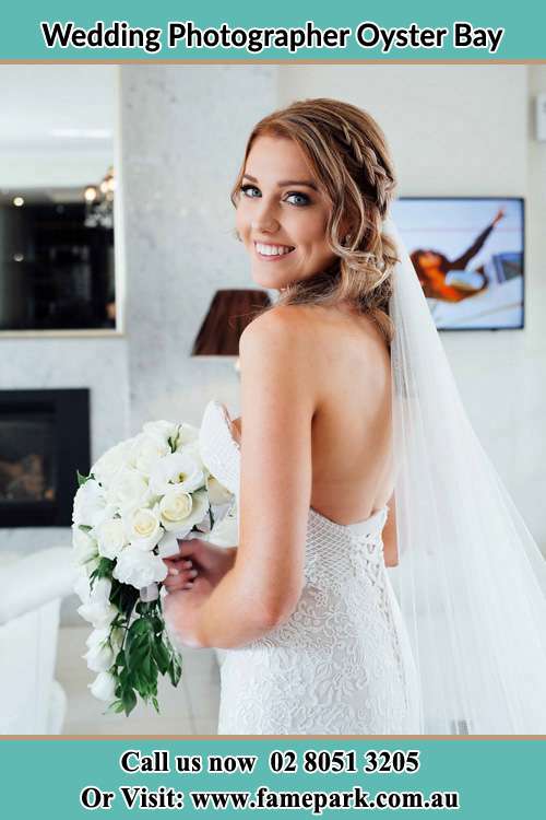 Photo of the Bride holding flower bouquet Oyster Bay NSW 2225