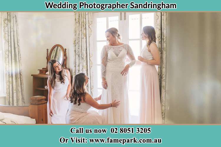 Photo of the Bride and the secondary sponsor preparing Sandringham NSW 2219