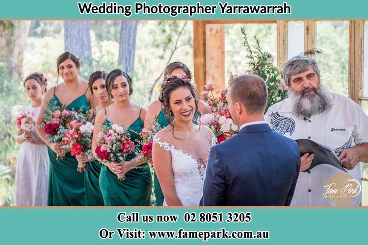 Photo of the Bride and the Groom at the matrimony Yarrawarrah NSW 2233